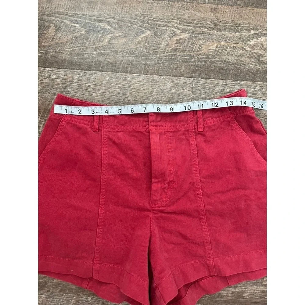Universal Thread Red High‎ Rise Seamed Utility Shorts Size 6